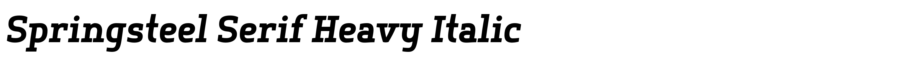 Springsteel Serif Heavy Italic